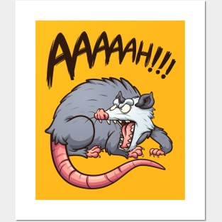 Angry opossum Posters and Art